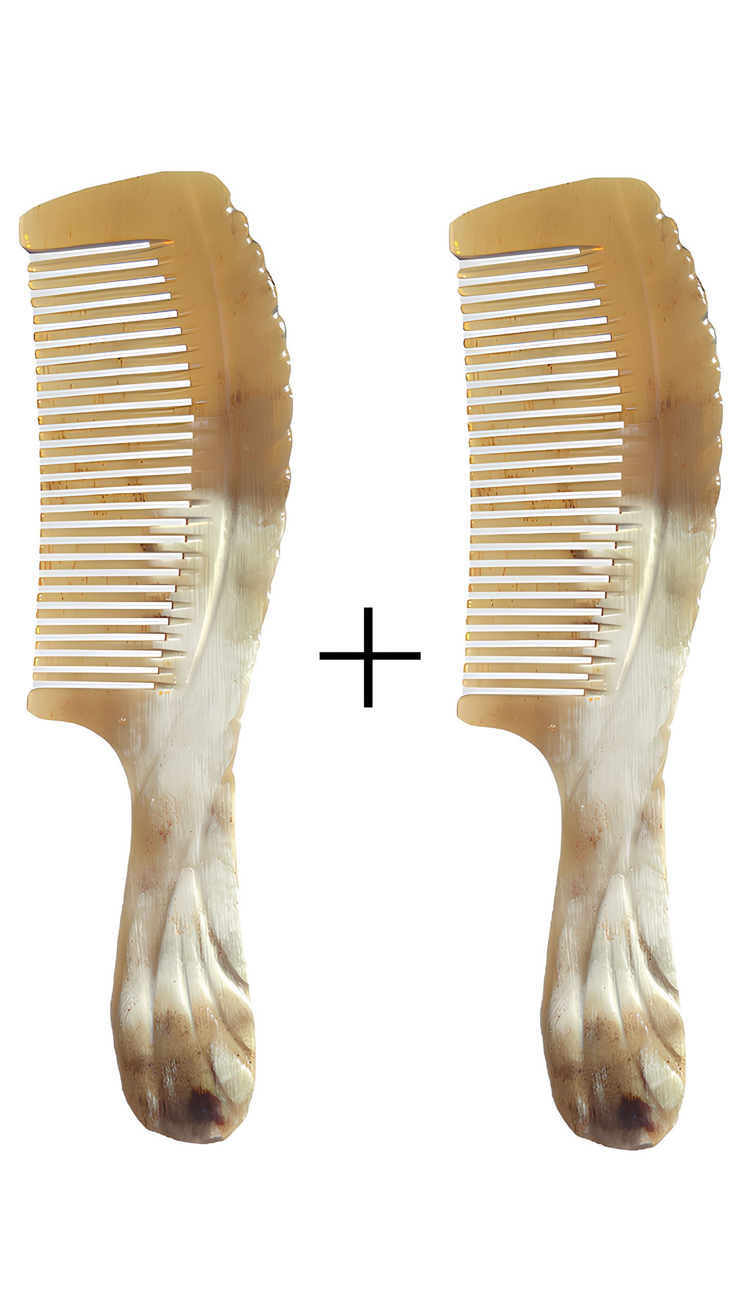 x2 FREQUENT TOOTHED CATTLE HORN